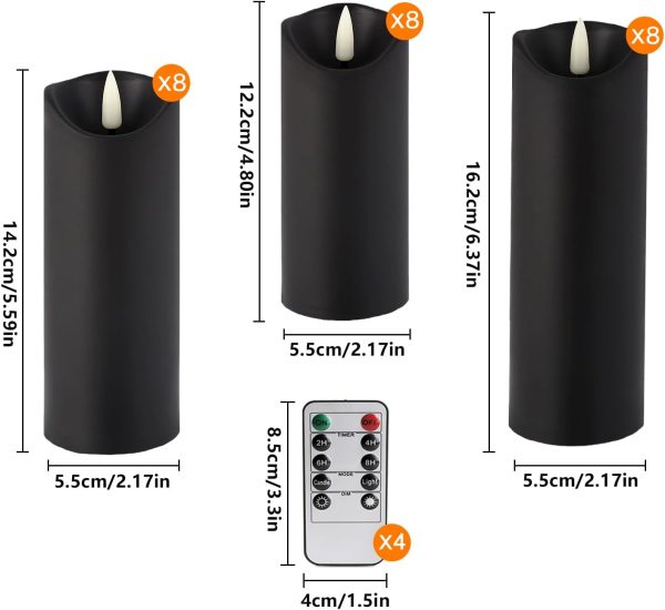Flickering Flameless Pillar Candles