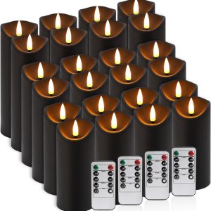 Flickering Flameless Pillar Candles